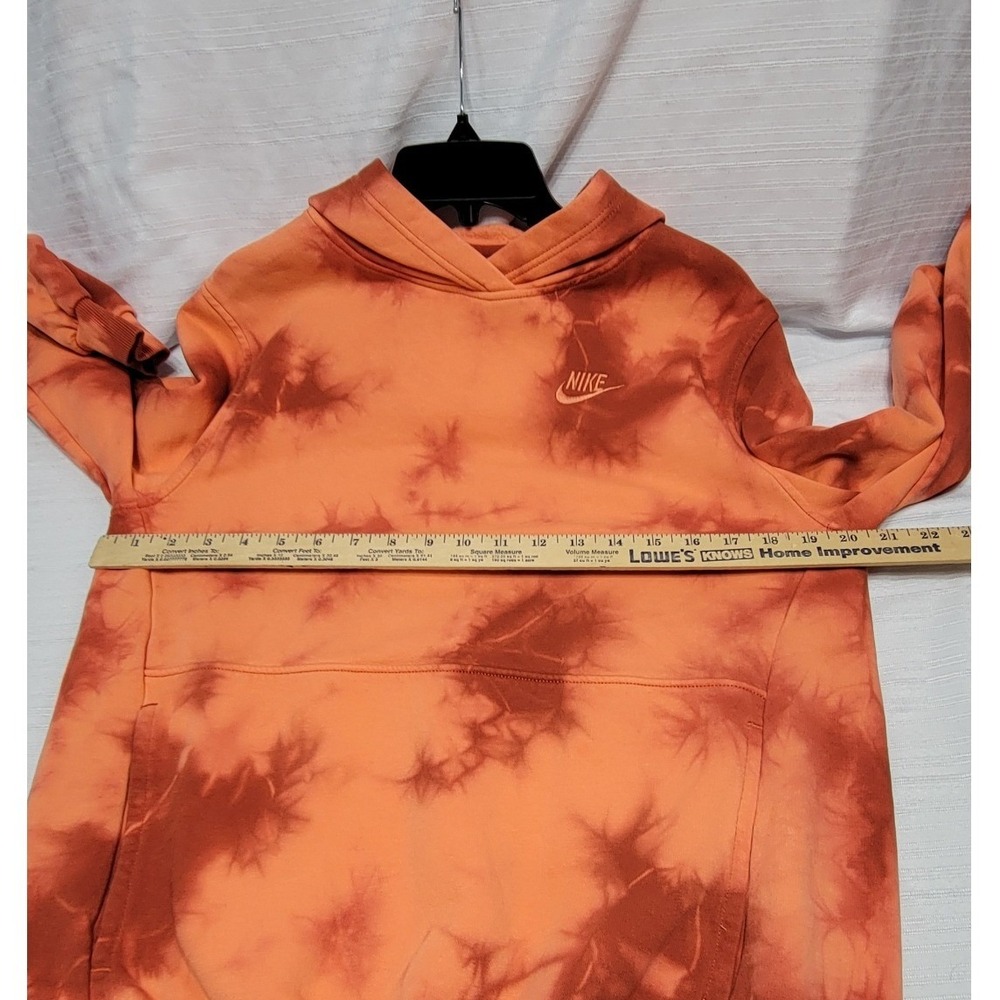 Tye dye Hoodie Nike Sportswear Club Fleece Orange Rust Mens XL
 FZ5493-643 - Picture 4 of 9
